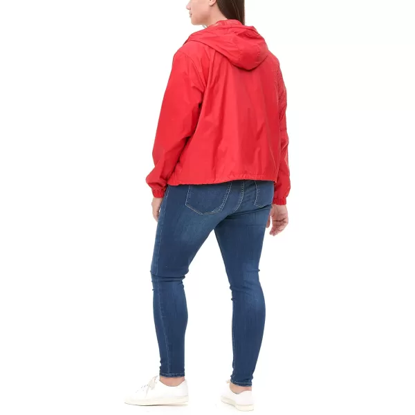 Levis Womens Retro Hooded Rain Windbreaker Jacket Standard amp Plus SizesPlus Size Red