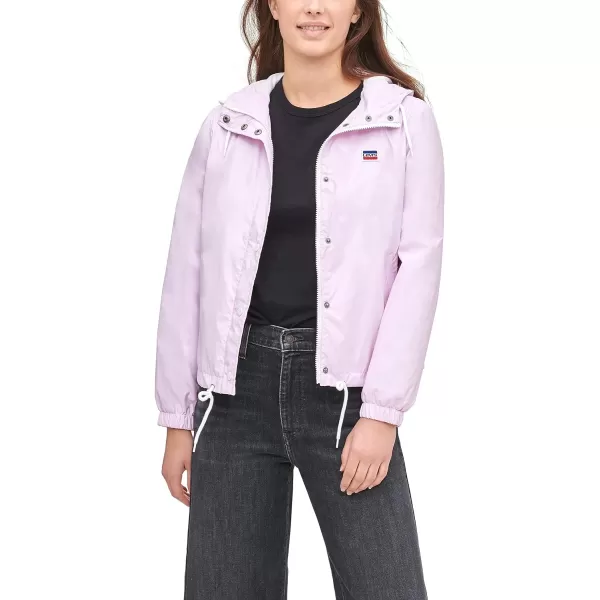 Levis Womens Retro Hooded Rain Windbreaker Jacket Standard amp Plus SizesStandard Baby Pink