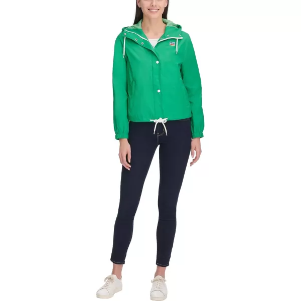 Levis Womens Retro Hooded Rain Windbreaker Jacket Standard amp Plus SizesStandard Green