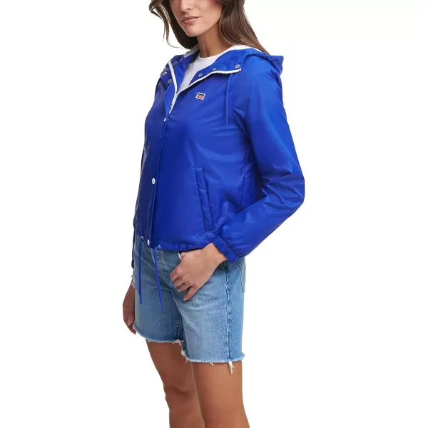 Levis Womens Retro Hooded Rain Windbreaker Jacket Standard amp Plus SizesStandard Sapphire Night