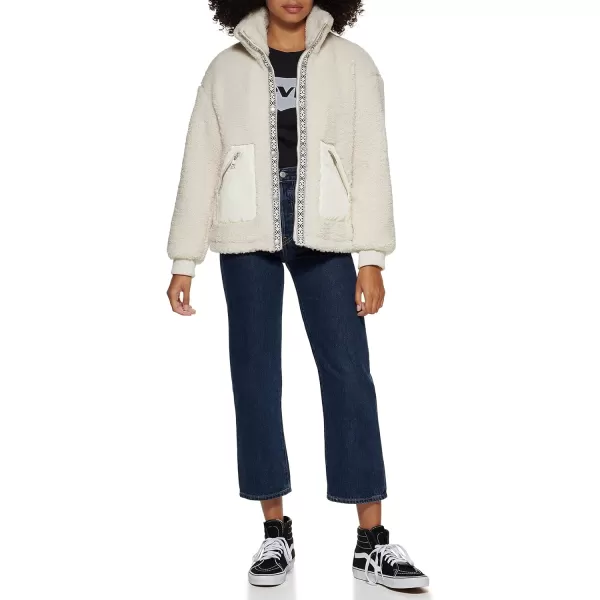 Levis Womens Sherpa Teddy Jacket Standard amp Plus SizesAlmond