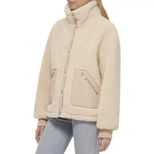 Levis Womens Sherpa Teddy Jacket Standard amp Plus SizesSesame Combo