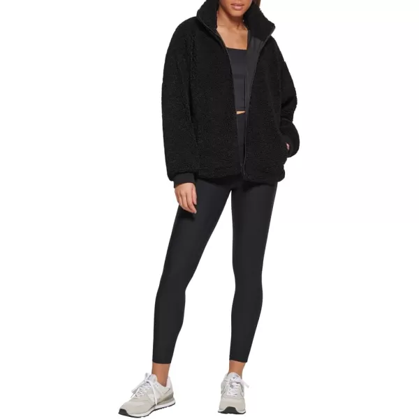 Levis Womens Sherpa Zip Up Teddy JacketBlack