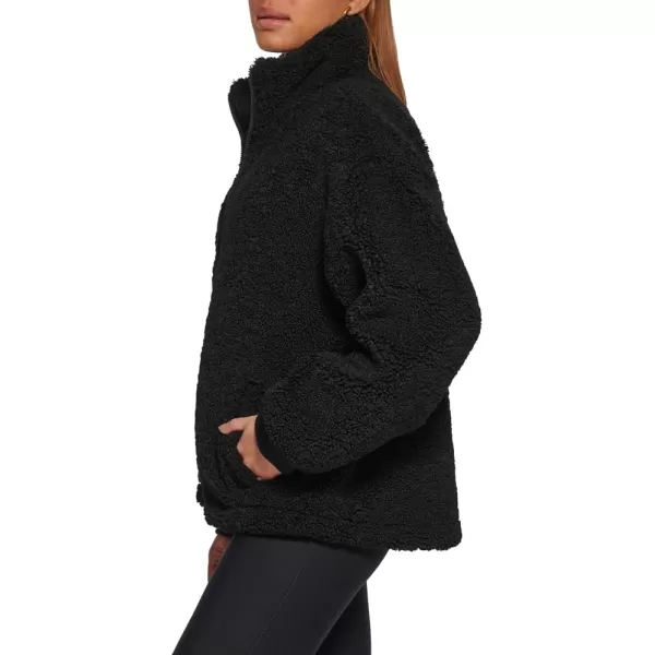 Levis Womens Sherpa Zip Up Teddy JacketBlack