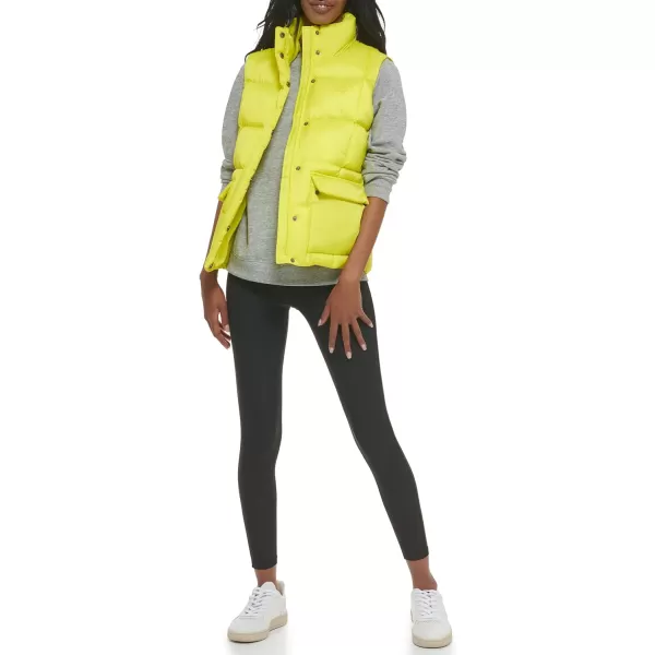 Levis Womens Sporty Box Quilted Puffer VestAcidic Lemn