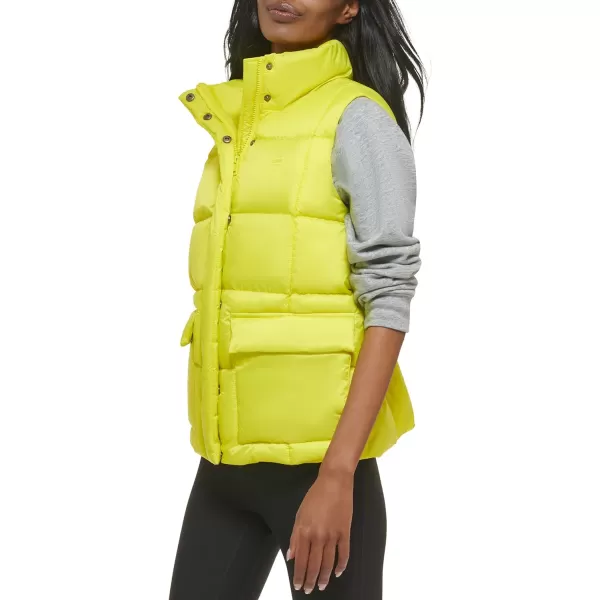 Levis Womens Sporty Box Quilted Puffer VestAcidic Lemn