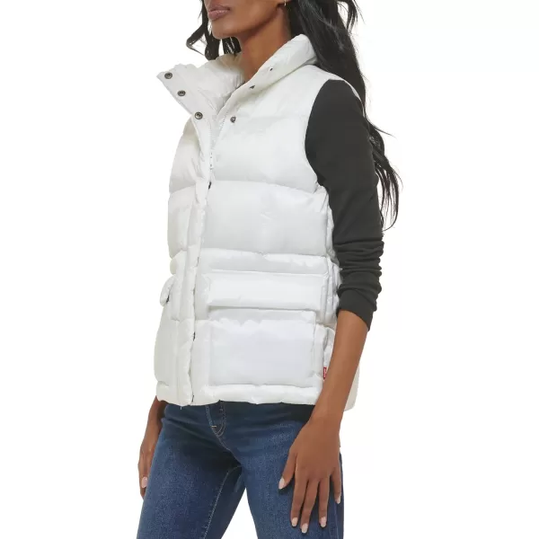 Levis Womens Sporty Box Quilted Puffer VestApricot