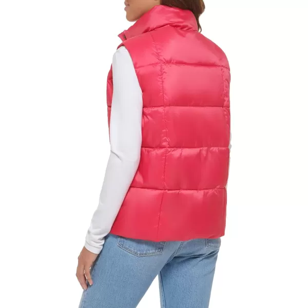 Levis Womens Sporty Box Quilted Puffer VestBerry