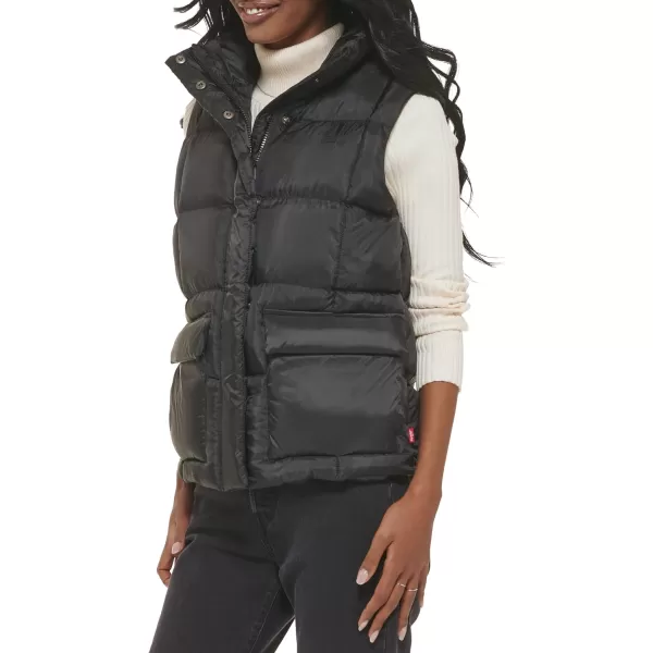 Levis Womens Sporty Box Quilted Puffer VestBlue