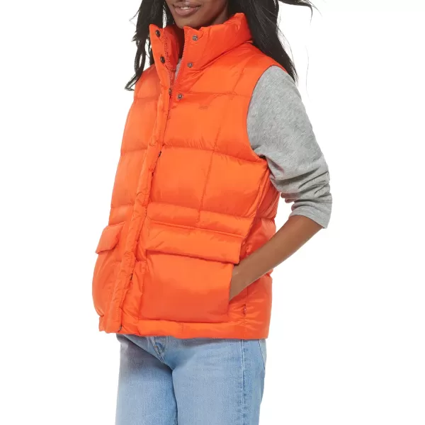 Levis Womens Sporty Box Quilted Puffer VestWhite