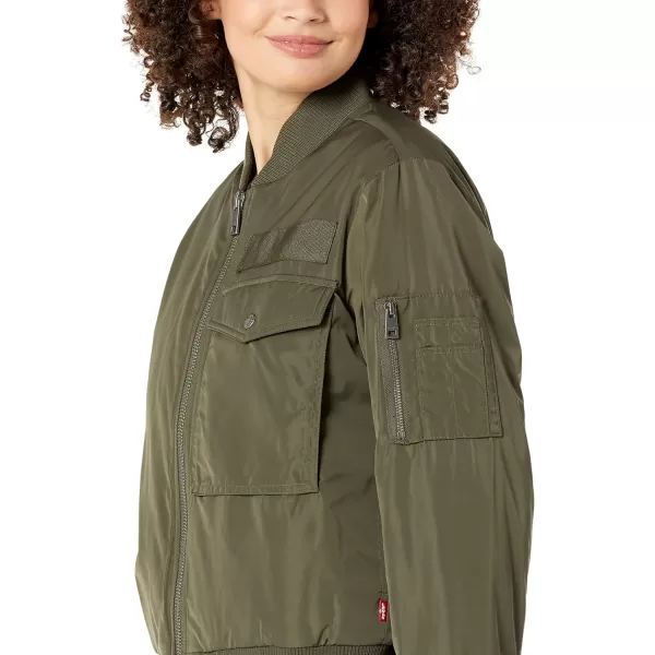 Levis Womens Utility Flight Bomber JacketArmy Green