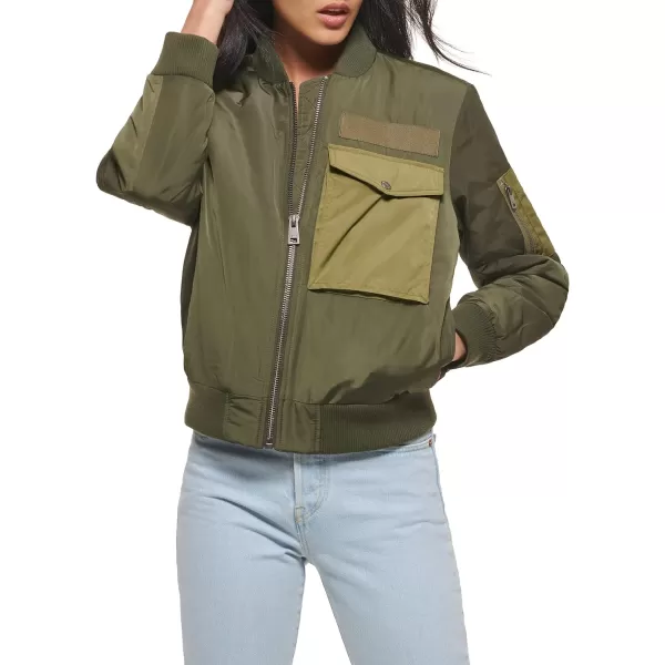 Levis Womens Utility Flight Bomber JacketOlive Tree