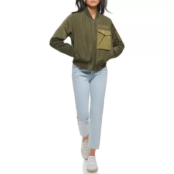 Levis Womens Utility Flight Bomber JacketOlive Tree