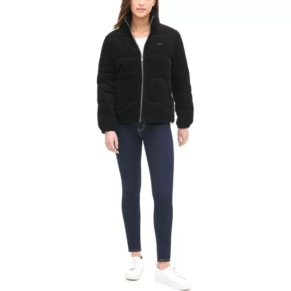 Levis Womens Zoe Corduroy Puffer Jacket Standard amp Plus SizesBlack Corduroy