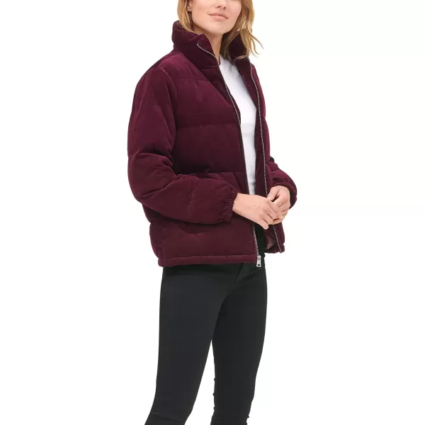 Levis Womens Zoe Corduroy Puffer Jacket Standard amp Plus SizesBurgundy Corduroy