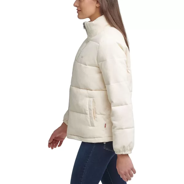 Levis Womens Zoe Corduroy Puffer Jacket Standard amp Plus SizesButtercream Corduroy