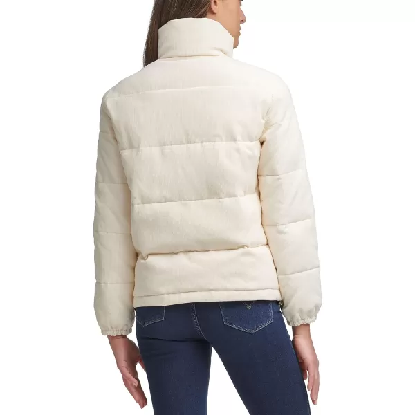 Levis Womens Zoe Corduroy Puffer Jacket Standard amp Plus SizesButtercream Corduroy