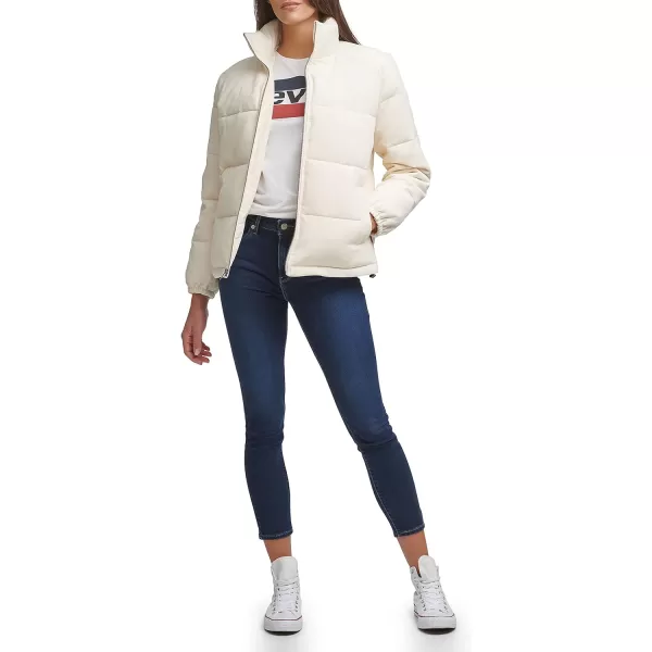 Levis Womens Zoe Corduroy Puffer Jacket Standard amp Plus SizesButtercream Corduroy