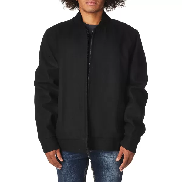 Marc New York by Andrew Marc Mens Barlow Melton Wool Bomber JacketBlack