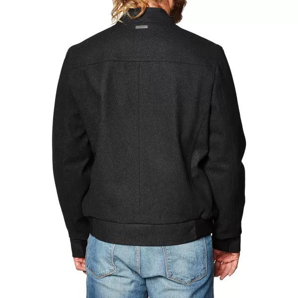 Marc New York by Andrew Marc Mens Barlow Melton Wool Bomber JacketCharcoal