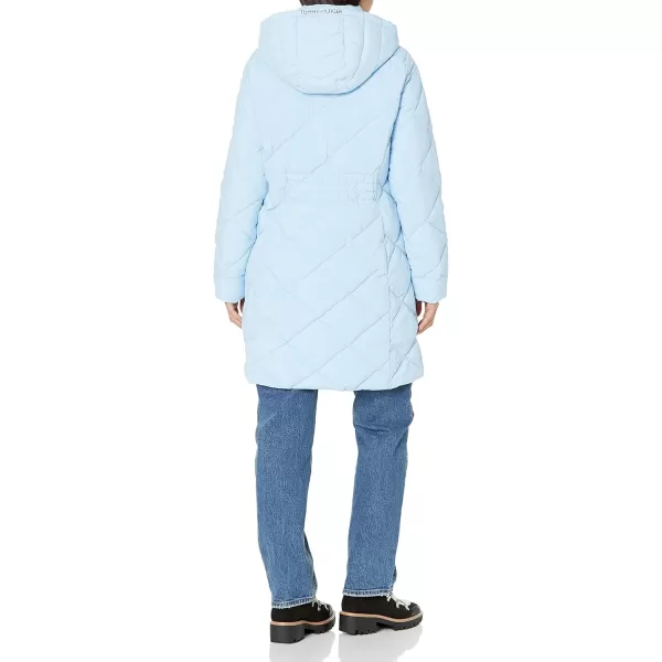 TOMMY HILFIGER Women Quilted Hooded SolidCerulean