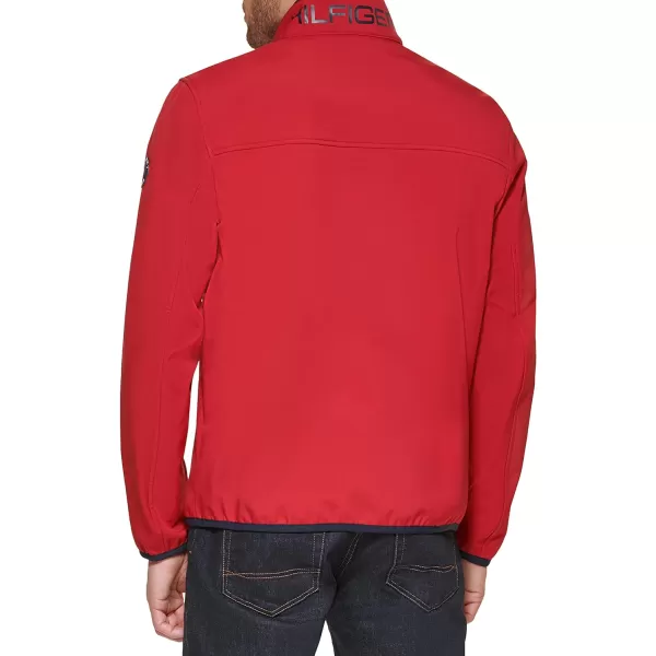 Tommy Hilfiger Mens Active Soft Shell JacketStandard Red Tech Pocket