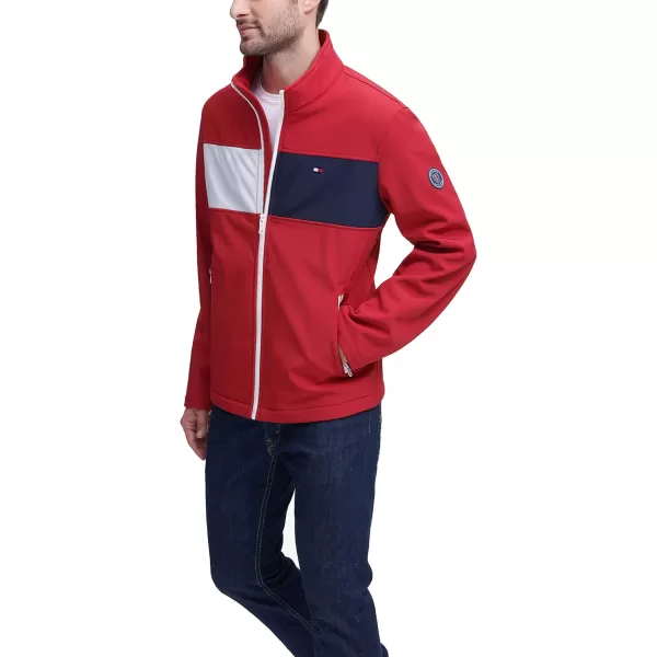 Tommy Hilfiger Mens Active Soft Shell JacketStandard Red Two Tone Flag