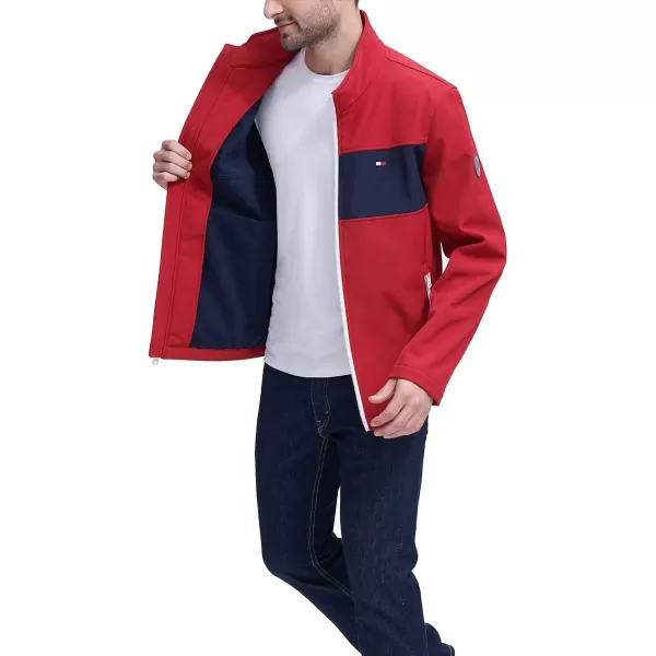 Tommy Hilfiger Mens Active Soft Shell JacketStandard Red Two Tone Flag