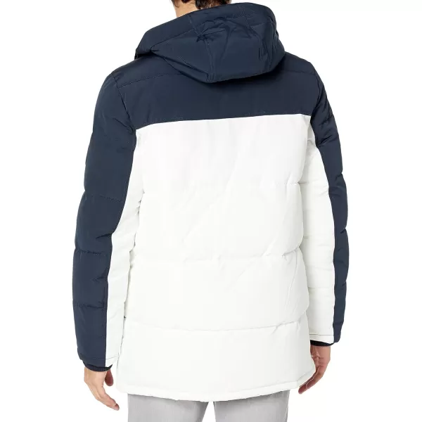 Tommy Hilfiger Mens Arctic Cloth Heavyweight Performance Parka Down Alternative Fur Lined Hood Outerwear CoatNavy Twill