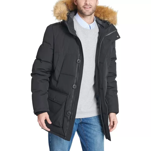 Tommy Hilfiger Mens Arctic Cloth Heavyweight Performance ParkaBlack