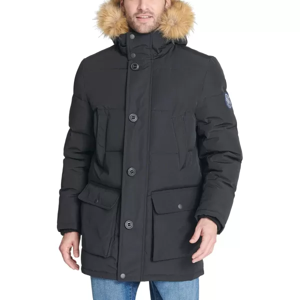 Tommy Hilfiger Mens Arctic Cloth Heavyweight Performance ParkaBlack