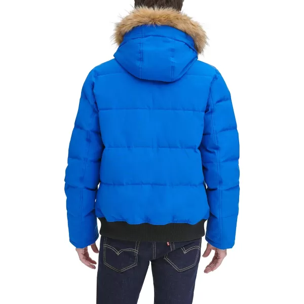 Tommy Hilfiger Mens Arctic Cloth Quilted Snorkel Bomber JacketAtlantis Blue