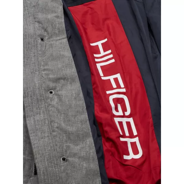 Tommy Hilfiger Mens Arctic Cloth Quilted Snorkel Bomber JacketHeather Grey