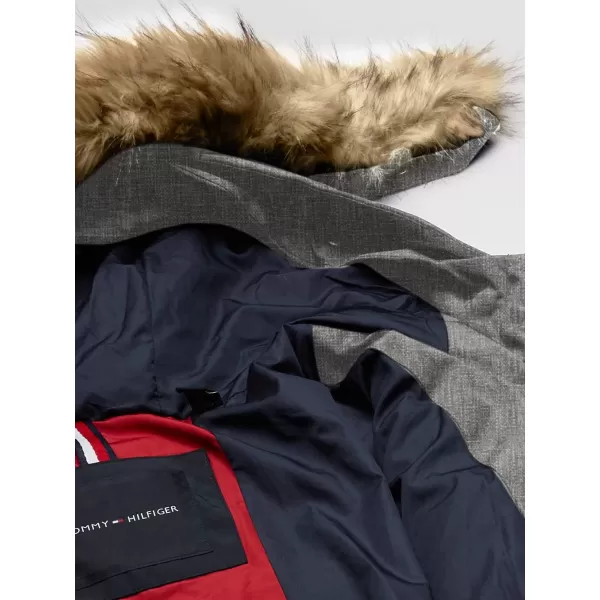 Tommy Hilfiger Mens Arctic Cloth Quilted Snorkel Bomber JacketHeather Grey