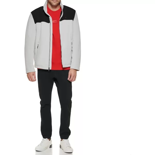 Tommy Hilfiger Mens Classic Zip Front Polar Fleece JacketBlackWhite