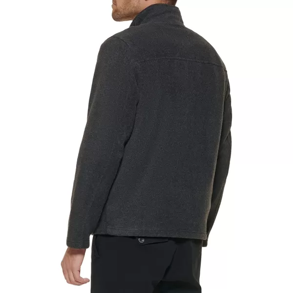 Tommy Hilfiger Mens Classic Zip Front Polar Fleece JacketCharcoal