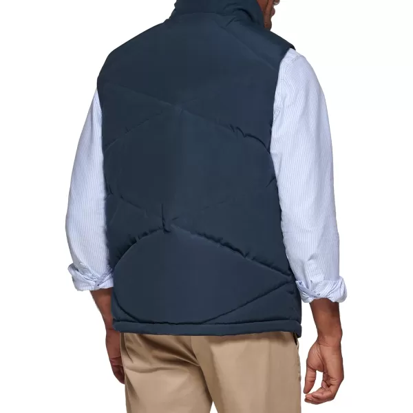 Tommy Hilfiger Mens Diamond Quilted Stand Collar Vest Navy MediumTommy Hilfiger Mens Diamond Quilted Stand Collar Vest Navy Medium