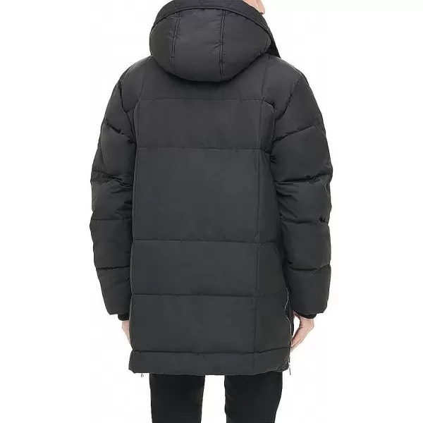 Tommy Hilfiger Mens Heavyweight Quilted Sherpa Hooded ParkaNavy