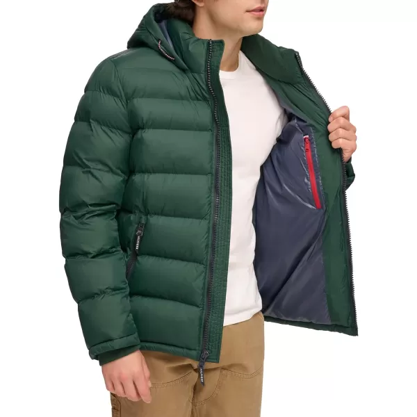 Tommy Hilfiger Mens Hooded Puffer JacketGreen