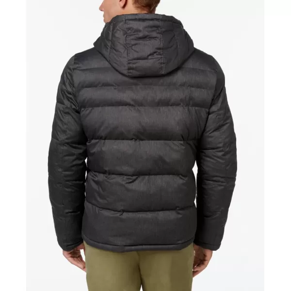 Tommy Hilfiger Mens Hooded Puffer JacketHeather Charcoal