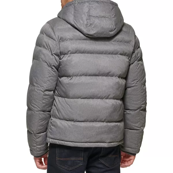 Tommy Hilfiger Mens Hooded Puffer JacketHeather Grey