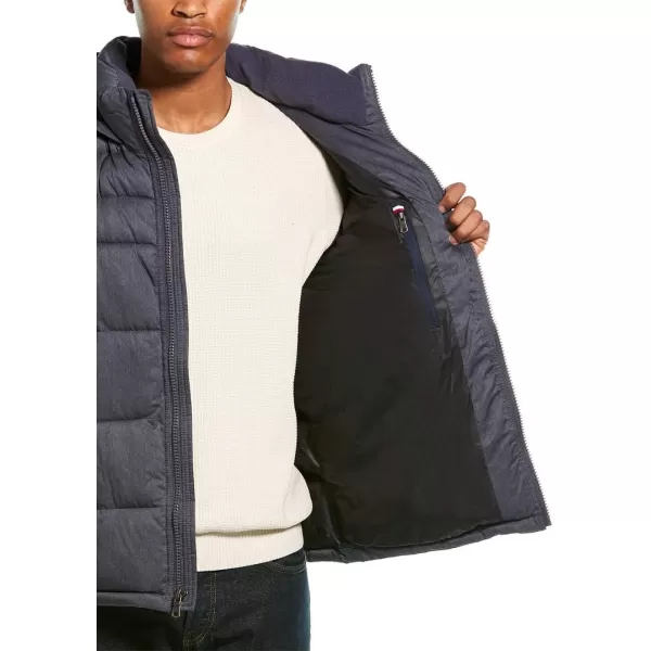 Tommy Hilfiger Mens Hooded Puffer JacketHeather Navy