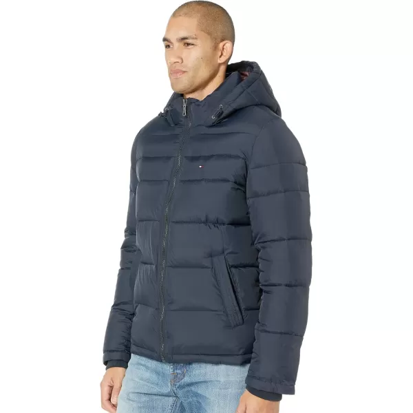 Tommy Hilfiger Mens Hooded Puffer JacketMidnight