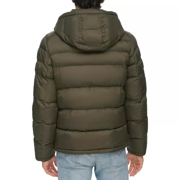 Tommy Hilfiger Mens Hooded Puffer JacketOlive