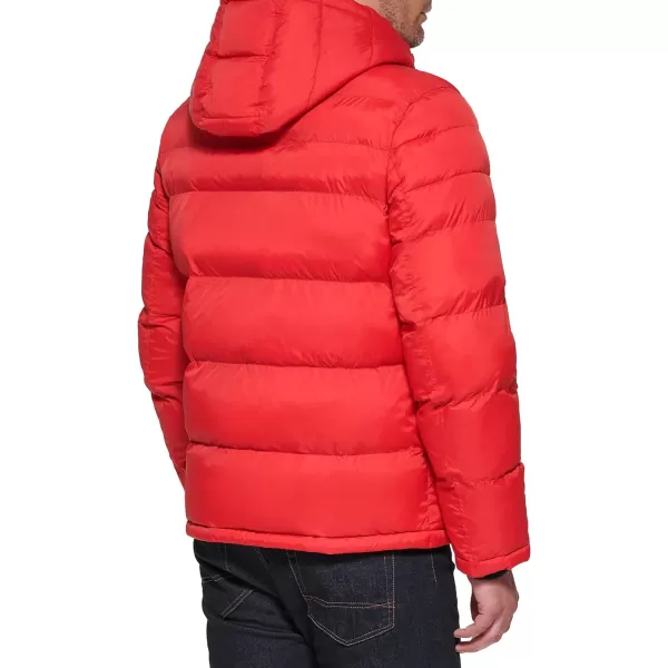 Tommy Hilfiger Mens Hooded Puffer JacketOrange Burst