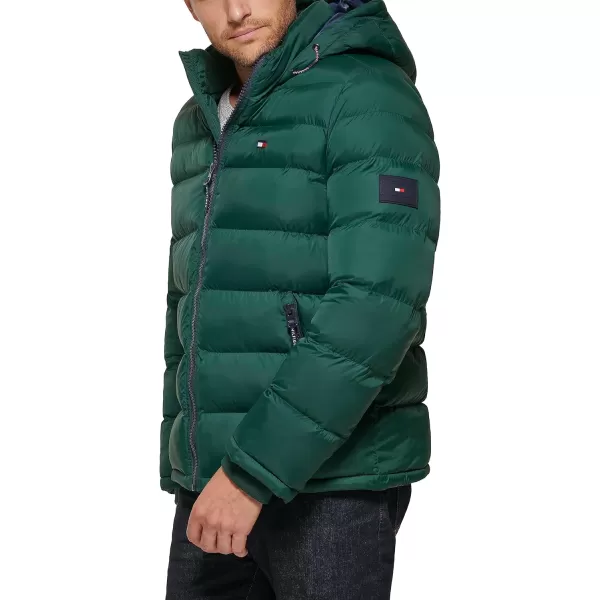 Tommy Hilfiger Mens Hooded Puffer JacketPine