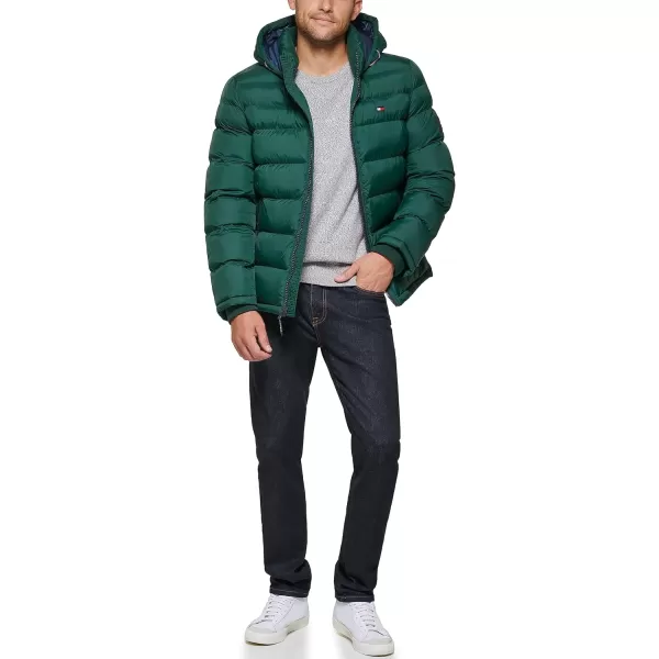 Tommy Hilfiger Mens Hooded Puffer JacketPine