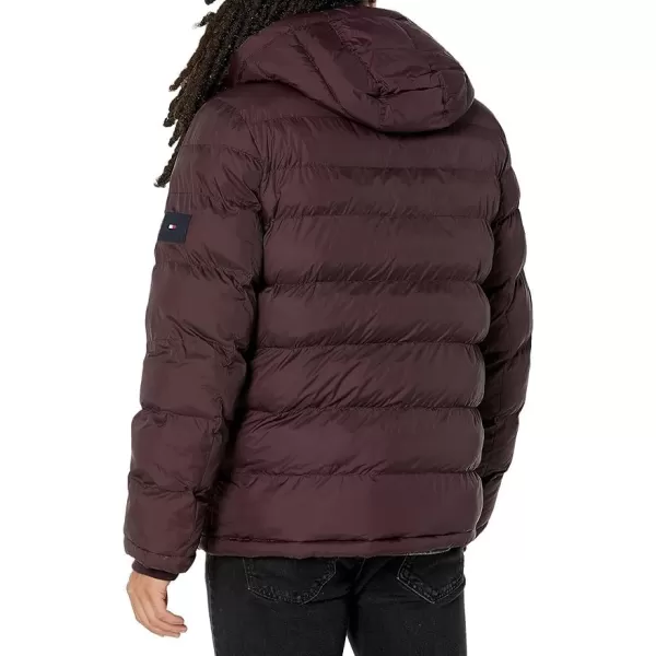 Tommy Hilfiger Mens Hooded Puffer JacketPort Colorblock