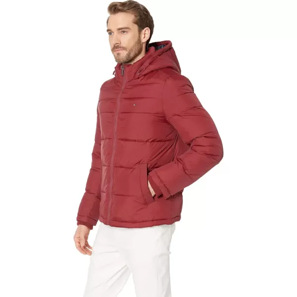 Tommy Hilfiger Mens Hooded Puffer JacketRed