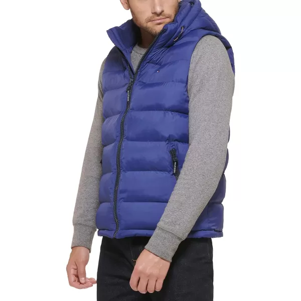 Tommy Hilfiger Mens Hooded Puffer VestRoyal Blue